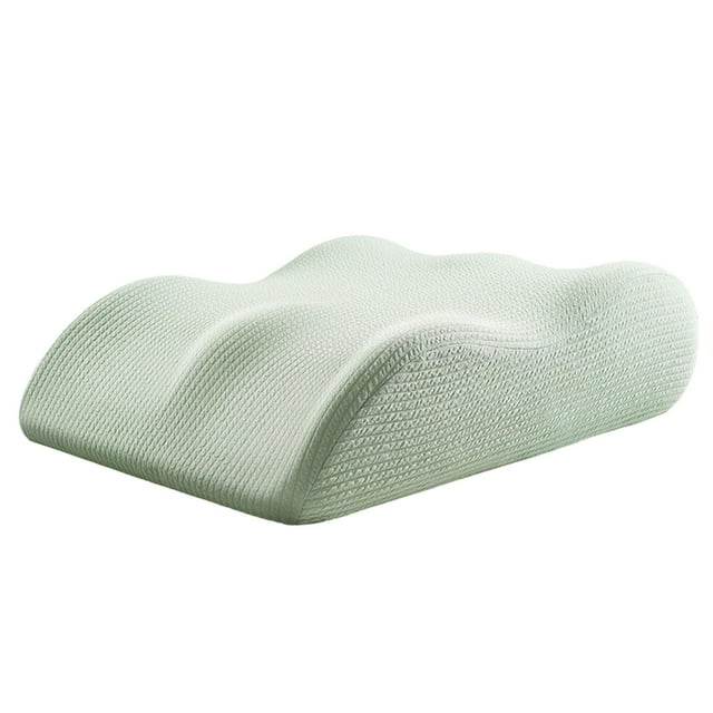 Almohada para rodillas y pies, ergonómica, ligera, alivia la postura y mejora la calidad del sueño. verde