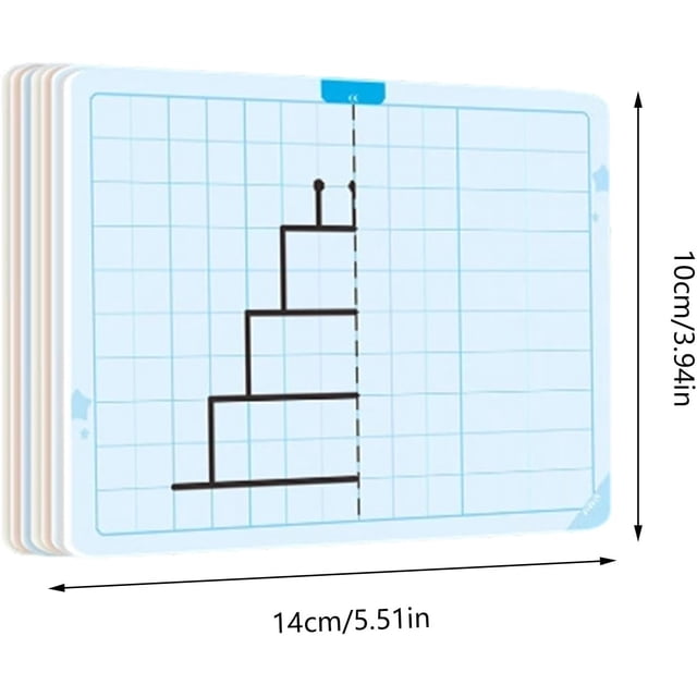 Btomtd Symmetrical Drawing Card With Pattern - Educational Tool For Symmetrical Drawing Educational STEMs Art Activity Set For Fine Motor Skills Development For Home, A