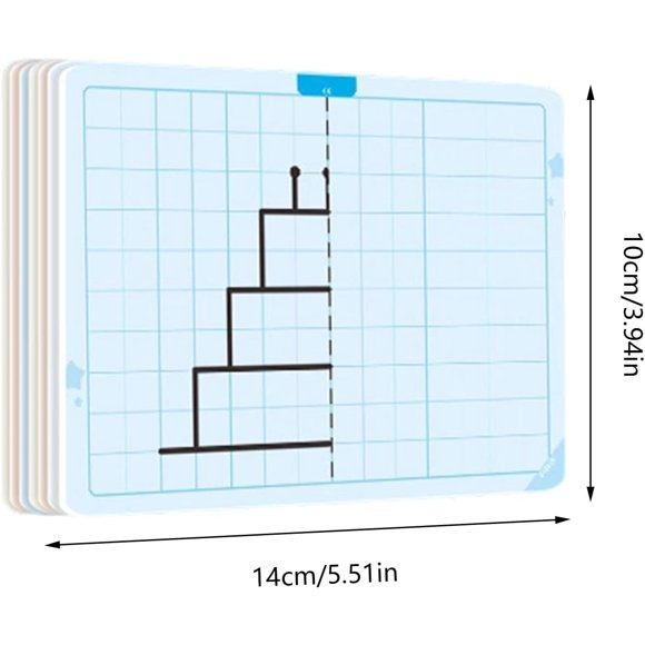 Home Tool Set,Symmetrical Drawing Card with Pattern, EducationalArt Activity Tool for Fine Motor Skills Development at Home