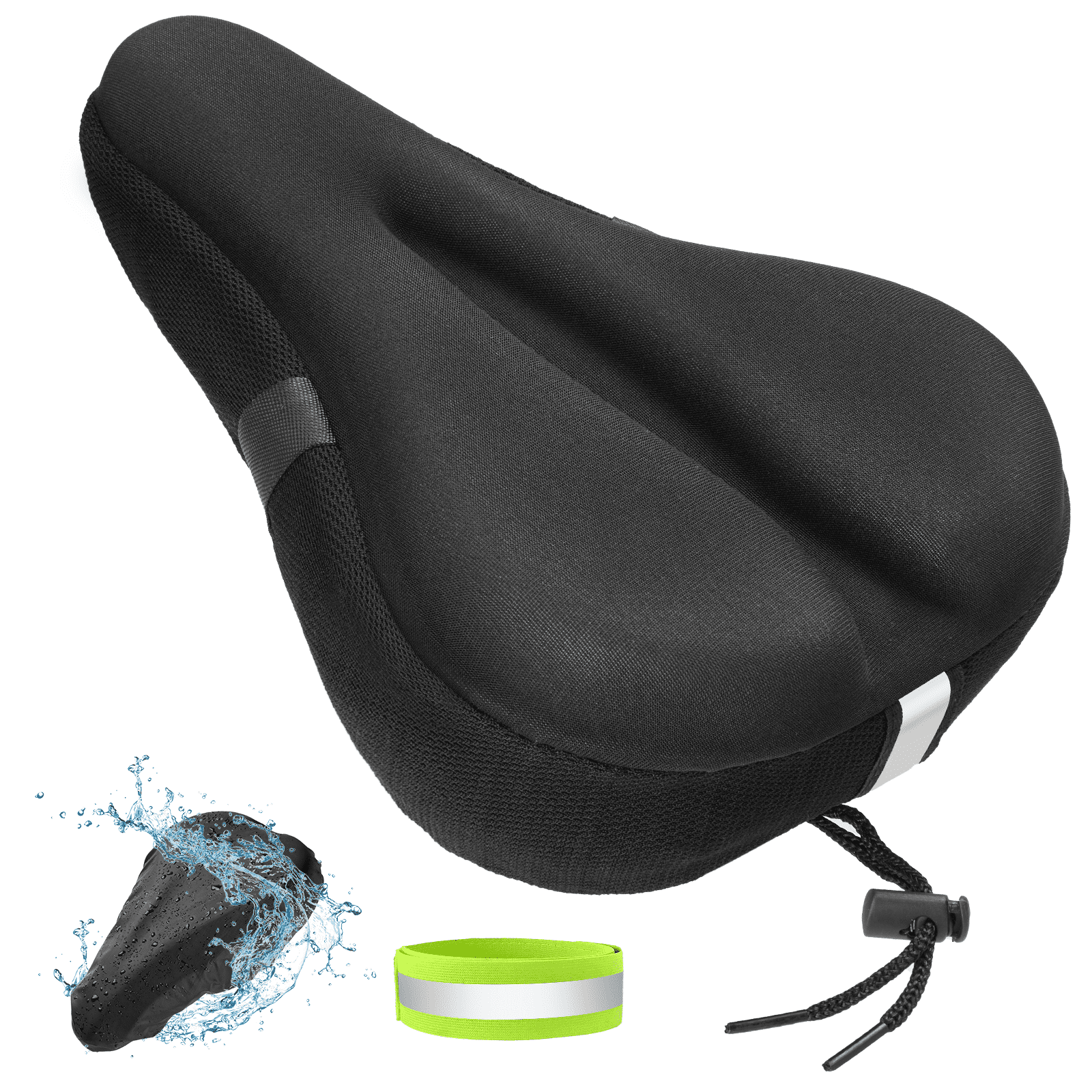 giant gel bicycle seat cover Zacro Wide Bike Cushion Giant Gel Saddle Cover With Extra Gel Inserts Are Supportive And Absorbs Shock For A Comfortable Ride. Royalgel Seat Cover