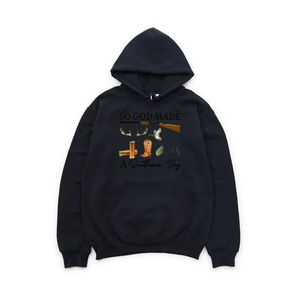 So God Made Southern Boy Country Hunting Outdoors Wildlife Graphic Art Hoodie, for men & women, up to size 5XL