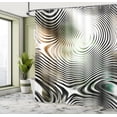thumbnail image 5 of Ambesonne Geometric Shower Curtain, Circle Zebra Stripes, 69"Wx75"L, Black and White, 5 of 5