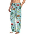 thumbnail image 3 of Mens Pajama Pants - Soft Sleep & Lounge Pants for Men, Travel1 Cuteness Casual PJ Bottoms Pants with Pockets, 3 of 5