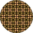 thumbnail image 1 of Ahgly Company Machine Washable Indoor Round Transitional Orange Area Rugs, 5' Round, 1 of 7