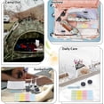 thumbnail image 5 of 9 Pack Travel Pouches Toiletries Transparent Portable Fluid Packing Bags Refillable Empty Squeeze Pouch with Funnel Clear, 5 of 5