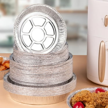 Durable Packaging 25-Pack Disposable Foil Pie Pans - 9 5/8 Inch Heavy Duty Aluminum Pie Tins