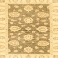 thumbnail image 1 of Ahgly Company Machine Washable Indoor Square Abstract Yellow Area Rugs, 5' Square, 1 of 1