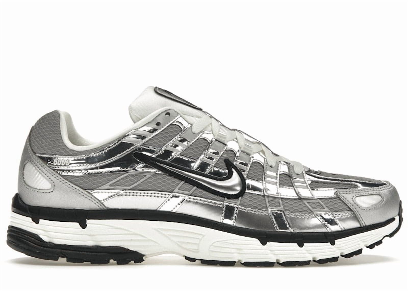 Men\'s Nike P-6000 White/Black-Metallic Silver (CD6404 105) 7.5 Amazon.com | Nike P-6000 Men main image 2