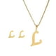 thumbnail image 2 of Xihbxyly Conjunto de Collar de Moda, Colgante con Letras En Inglés, Elegante Diseño de Aleación de Oro, Regalo para Mujer, Promoción Publicitaria, Inauguración de Casa, Cumpleaños, Pendientes Compact, 2 of 2
