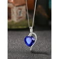 thumbnail image 4 of MABELLA 925 Sterling Silver Simulated Blue Sapphire Heart Cut Pendant Necklace, Birthday Gifts for Women, 4 of 7