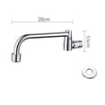 thumbnail image 1 of Mosiee Kithen Faucet Chrome Basin Faucet Singe Cold Wall Mounted Rotaion Tap 20/25/30Cm, 1 of 4