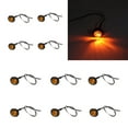 thumbnail image 4 of Light 10pcs Side Marker Light 3LED IP68 Waterproof Round Clearance Indicator Taillight Universal for Truck Car RV, 4 of 7
