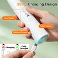 thumbnail image 3 of AGCAN Rechargeable Milk Frother Handheld, 3 Speed Adjustable Frother Wand with 2 Detachable Whisks, Portable Drink Mixer For Latte, Cappuccino, Hot Chocolate, Egg, White, 3 of 8