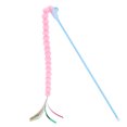 thumbnail image 3 of Teaser para Gato, juguete interactivo, pelota de felpa, tira Multicolor con campana, 2 uds., 3 of 5