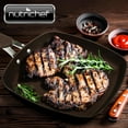 thumbnail image 7 of NutriChef 9.45'' Grill Pan Non-Stick High-Qualified Kitchen Cookware Safe for Gas, Electric, 7 of 7