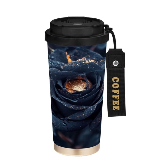 BZSMCE Coffe Bottles Stainless Steel Water Bottle With Fasshion Glistening Noir Printed