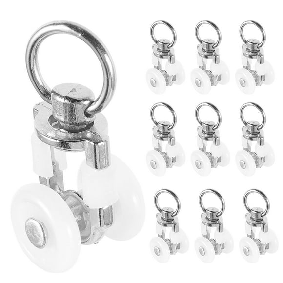 20 Pcs Motorized Curtains Curtain Track Rollers Curtain Track Pulley Curtain Track Carrier Hooks Curtain Wheel Rollers