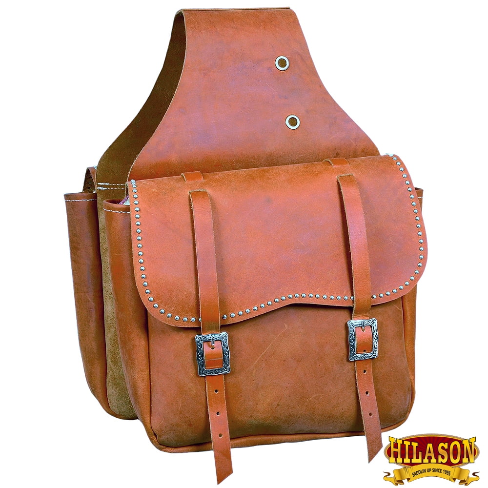 55HS Hilason Western Horse Leather Saddle Bag Heavyduty Traditional