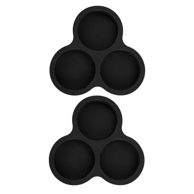 Yuarrent 2 moldes de silicona para cocinar huevos, bandejas para muffins de silicona, herramientas de cocina seguras y resistentes al calor para Cocina y Comedor negro