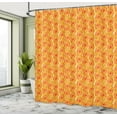 thumbnail image 5 of Ambesonne Orange Shower Curtain, Tropic Hibiscus and Monstera, 69"Wx70"L, Vermilion Orange, 5 of 5