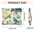 thumbnail image 3 of PU Leather Coin Purse Wallet Compact Water-Resistant Card Cases Money Organizers Colorful Turtles and Birds Pattern, 3 of 7