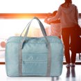 thumbnail image 2 of Bolsa de gimnasio plegable para ropa y botellas, bolsa organizadora de viaje portátil azul, 2 of 8