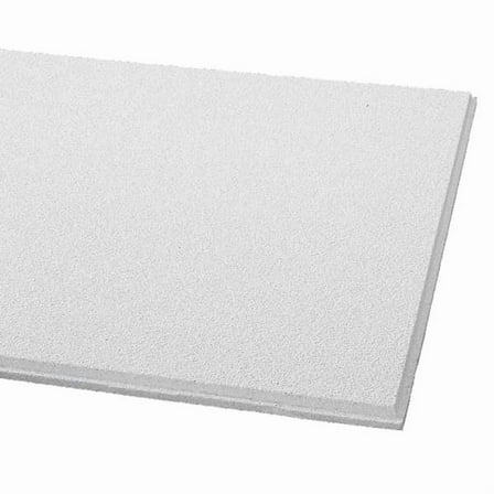 Dune Ceiling Tile, 24 in W x 24 in L, Beveled Tegular, 9/16 in Grid Size, 12 PK