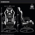 thumbnail image 2 of Neo Chair N-Gen Gaming Chair, Ergonomic Video Game Chair with Headrest, Adjustable Footrest, Lumbar Support High Back PU Leather for Adults, White, 2 of 7