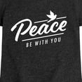 thumbnail image 3 of Instant Message - Peace Be With You - Toddler & Youth Girls Short Sleeve Graphic T-Shirt, 3 of 6