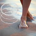 thumbnail image 2 of Women's Anklets 3 Layer Simplicity Beach Feet Jewelry Filled With Anklets, 2 of 3