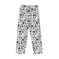 thumbnail image 3 of Lsque Black Footprints Print Men's Pajama Pants, Lounge Pant - Comfortable Home Wear,Elastic Waistband, Stylish Design-XX-Large, 3 of 9