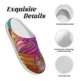 thumbnail image 5 of Fotbe Rainbow Melting Ice Cream Pattern Women's Fuzzy Curly Fur Memory Foam Loafer Slippers Indoor Outdoor Slippers Winter Home Shoes-44/45, 5 of 7