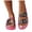Pink, variant on Womens Sandals Double Buckle Strap EVA Flat Slides Waterproof Pillow Slippers Sizes 6.5-9.5