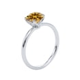 thumbnail image 3 of Mauli Jewels Women's 2.00 Ctw Champagne Round Moissanite Solitaire Ring in 10K White, Rose, and Yellow Gold, 3 of 7