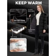 thumbnail image 6 of Wantdo Women's Recycled Winter Coat Hooded Winter Jacket Quilted Parka Coat Black L, 6 of 10