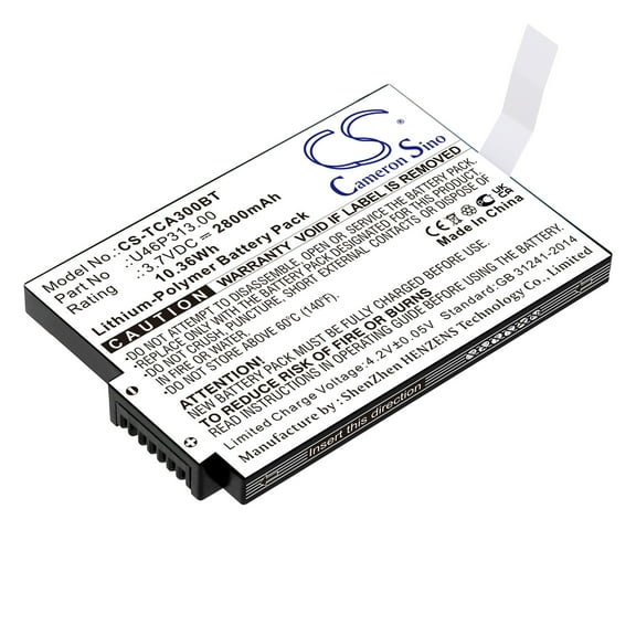Replacement Battery for Technicolor TCA300COM,PN:U46P313.00,2800mAh