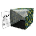 thumbnail image 3 of Fruit Dog Crate Cover, Repetitive Lemons and Flowers Cartoon Print, Easy to Use Pet Kennel Cover Small Dogs Puppies Kittens, 7 Sizes, Petrol Blue Yellow, by Ambesonne, 3 of 6