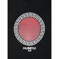 thumbnail image 5 of Ma Croix Mens Casual Graphic Print Abstract Circle Crew Neck T Shirt, 5 of 6