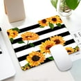 thumbnail image 5 of Mouse Pad Custom Design,Bloomy Sunflowers Mouse pad Black and White Striped Anti-Slip Rubber Mousepad for Gaming Office Laptop Computer PC Men Women Kids, Cute Custom Pattern, 5 of 6
