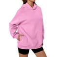 thumbnail image 2 of Sudaderas con Capucha de Gran Tamaño para Mujer, Sudaderas Cómodas, Conjuntos de Moda de Otoño, Blusas Casuales, Ropa de . Rosa XL, 2 of 8