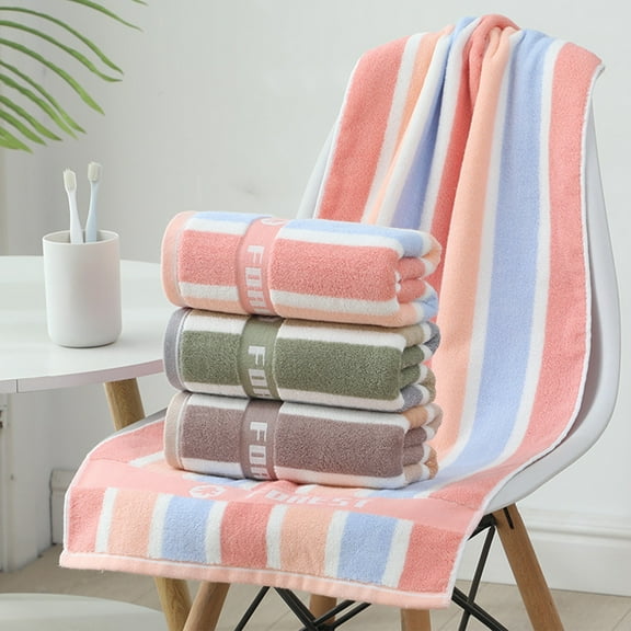 Extra Long Absorbent Bath Towel | Large Cotton Face & Body Drying Towel Non-Linting Soft Blanket | Multi-Purpose Fitness Sports Household Ultra Durable 40x90cm | 1 Piece | Fast Dry