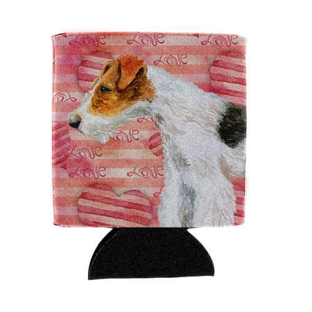 

Carolines Treasures BB9737CC Fox Terrier Love Can or Bottle Hugger Can Hugger multicolor
