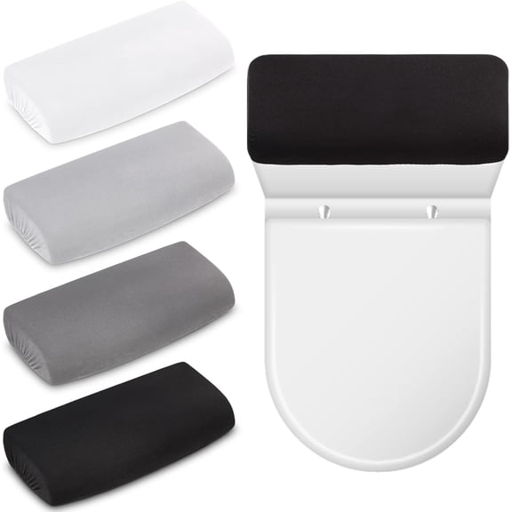 Toilet Tank Lid Cover Universal Soft and Absorbent Replacement with Elastic Bottom for Bathroom Decor Accessories