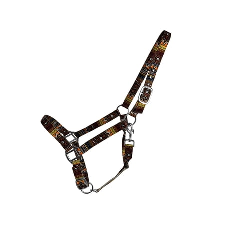 Orange Aztec Print Nylon Halter