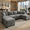 Dark Gray(Polyester), variant on Howcool Cloud Couch Modular Sectional Sofa 6 Seat 134" U Shaped Convertible Couch Corduroy Thick Cushion with 2 Storage Ottomans and Toss Pillows Washable Removable Cover for Living Room,Dark Green