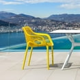 thumbnail image 3 of Compamia Air XL Patio Dining Arm Chair in Yellow, 3 of 8
