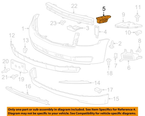 Chevrolet GM OEM Malibu Rear Bumper-Bumper Cover Reinforcement Right 22604760