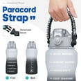 thumbnail image 5 of 64oz Half Gallon Motivational Water Bottle with Time Marker & Straw, BPA-Free Leakproof Sports Jug with 2-in-1 Chug & Straw Lid, Paracord Handle for Travel Gym, 5 of 8
