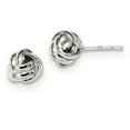 thumbnail image 1 of Beautiful Sterling Silver Polished Love Knot Post Earrings, 1 of 1