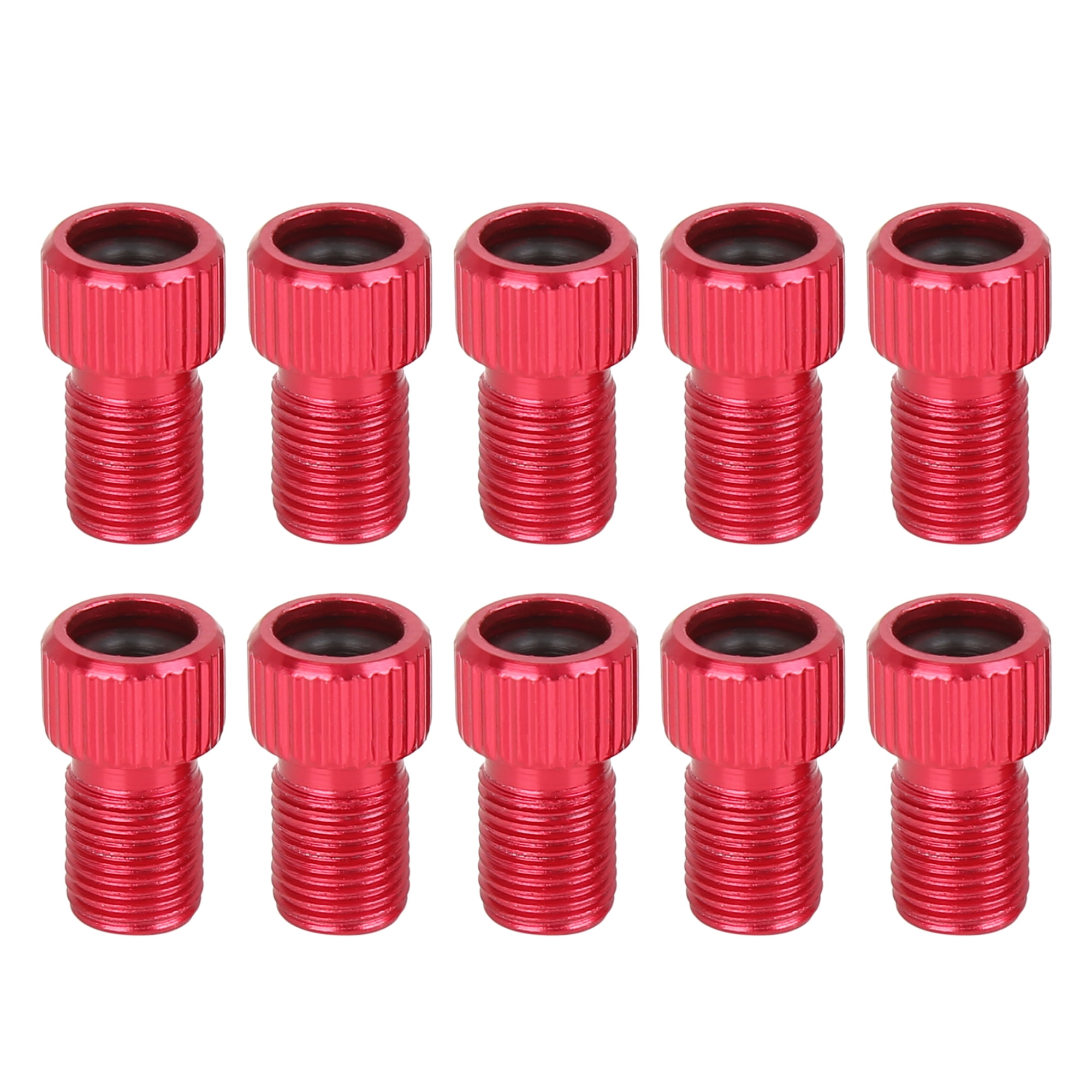 Red French to American Air Compressor Bicycle Bike Valve  Adapter 10pcs